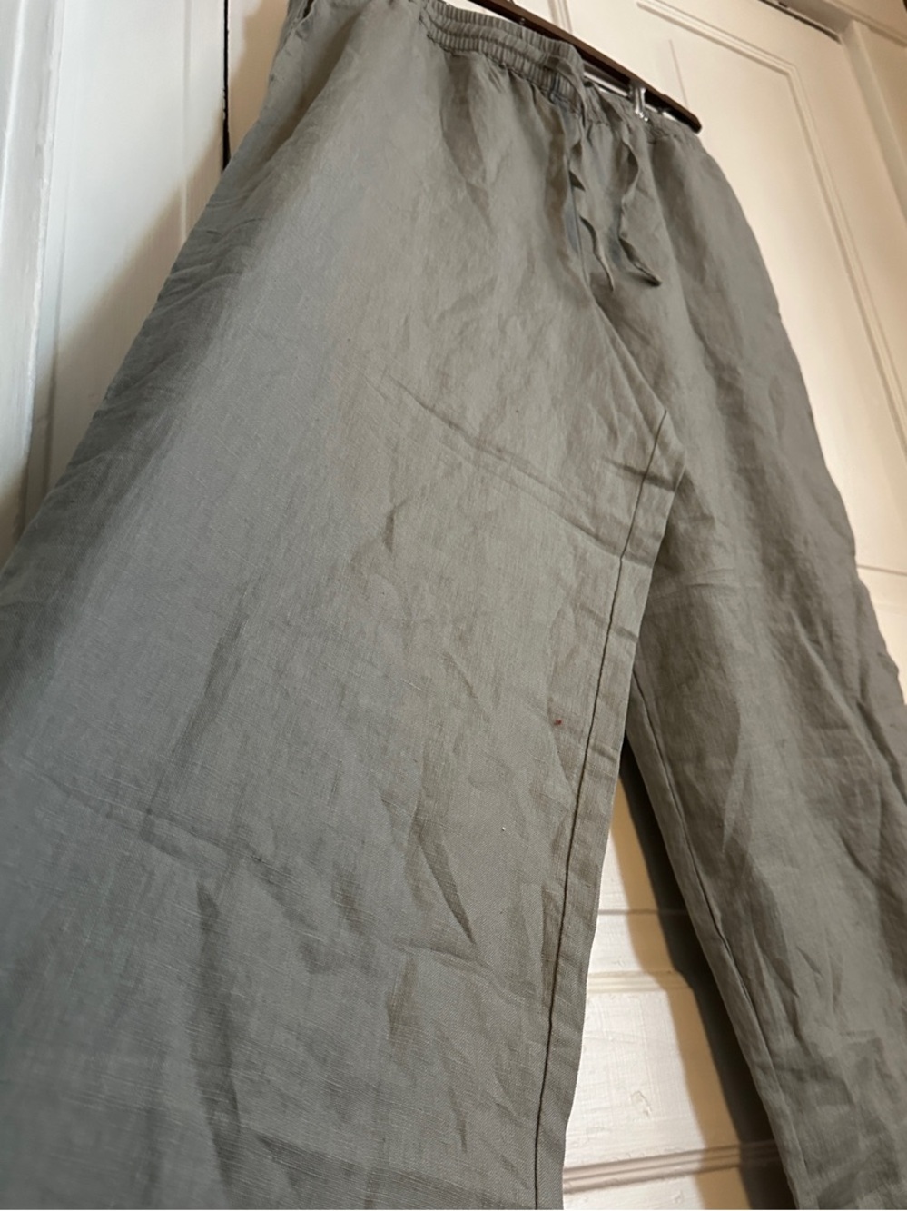 COTTON ON Men's Super Baggy Linen Pant - Olive